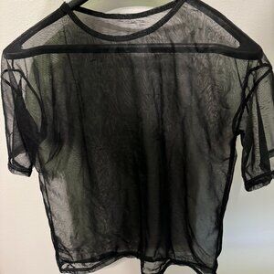 Black Mesh Shirt